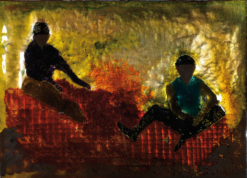 Sigrid Schilde, 1924 Hersfeld - 1995 Überlingen, Emailkünstlerin und ehem. Dozentin der Hanauer Akademie, eigenes Atelier in Eßlingen, Staatspreis ...