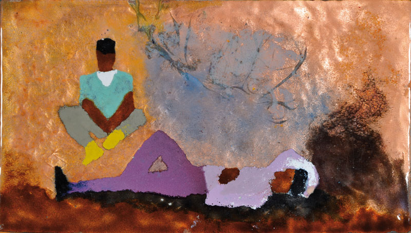 Sigrid Schilde, 1924 Hersfeld - 1995 Überlingen, Emailkünstlerin und ehem. Dozentin der Hanauer Akademie, eigenes Atelier in Eßlingen, Staatspreis ...