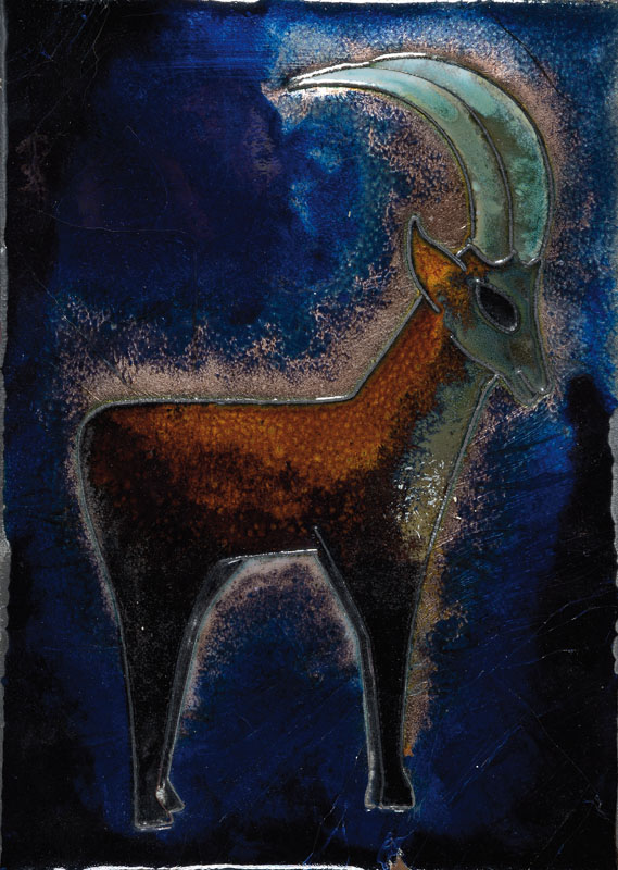 Sigrid Schilde, 1924 Hersfeld - 1995 Überlingen, Emailkünstlerin und ehem. Dozentin der Hanauer Akademie, eigenes Atelier in Eßlingen, Staatspreis ...