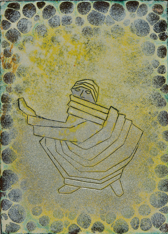 Sigrid Schilde, 1924 Hersfeld - 1995 Überlingen, Emailkünstlerin und ehem. Dozentin der Hanauer Akademie, eigenes Atelier in Eßlingen, Staatspreis ...