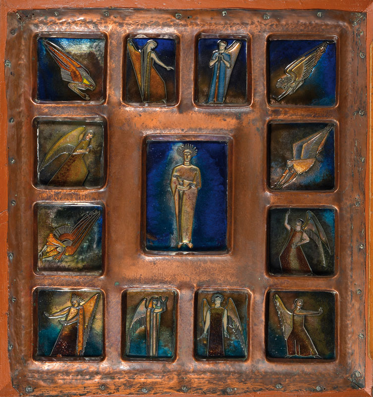 Sigrid Schilde, 1924 Hersfeld - 1995 Überlingen, Emailkünstlerin und ehem. Dozentin der Hanauer Akademie, eigenes Atelier in Eßlingen, Staatspreis ...