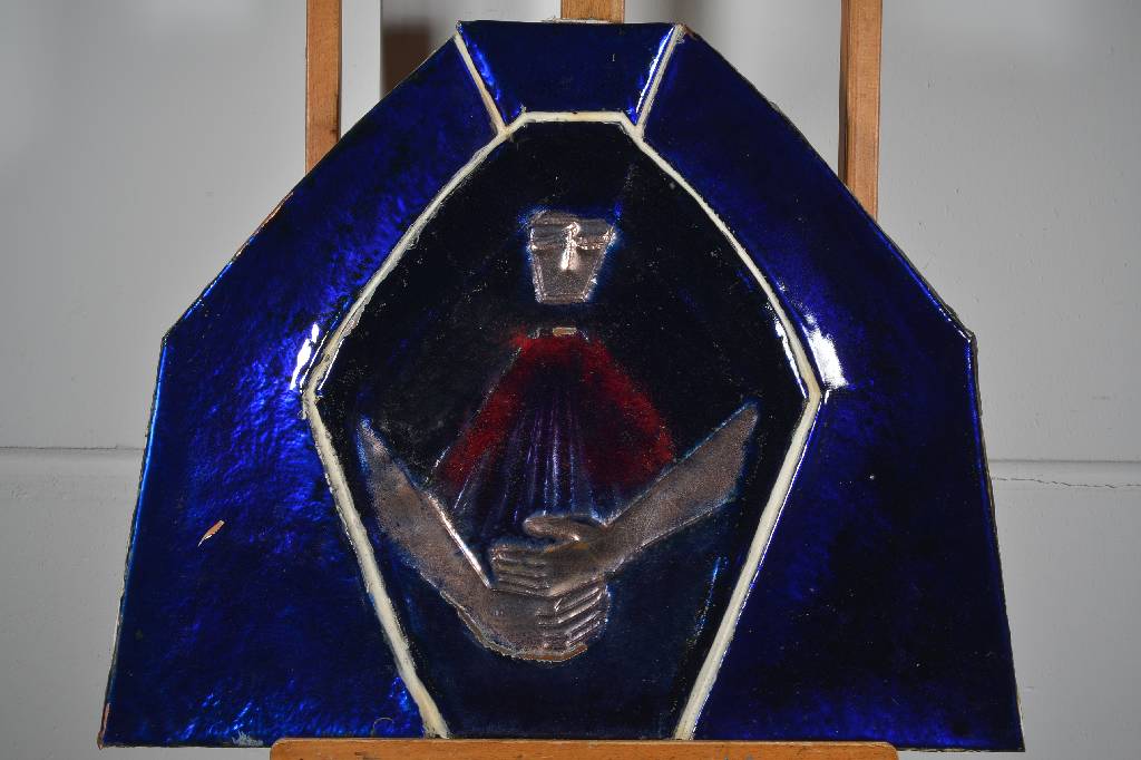 Sigrid Schilde, 1924 Hersfeld - 1995 Überlingen, Emailkünstlerin und ehem. Dozentin der Hanauer Akademie, eigenes Atelier in Eßlingen, Staatspreis ...