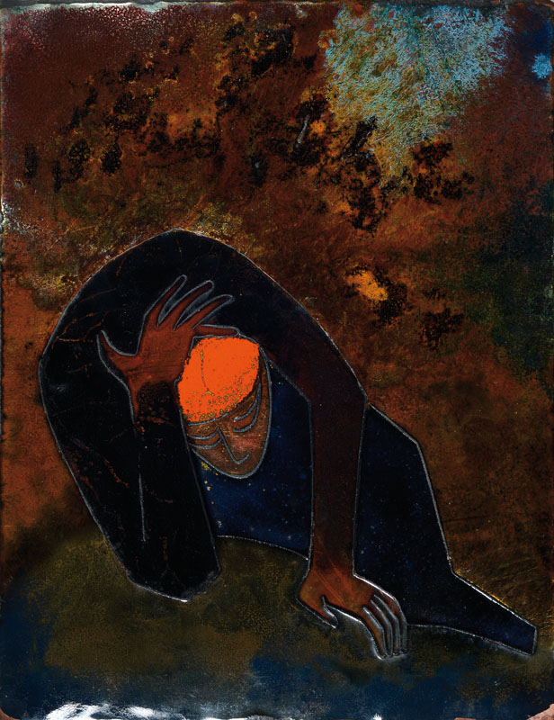 Sigrid Schilde, 1924 Hersfeld - 1995 Überlingen, Emailkünstlerin und ehem. Dozentin der Hanauer Akademie, eigenes Atelier in Eßlingen, Staatspreis ...