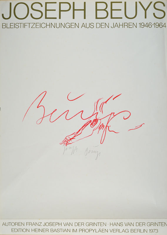 Joseph Beuys, 1921-1986, Offset, handsigniert, Blattgr. ca. 70x50 cm, starke Gebr.-Sp.