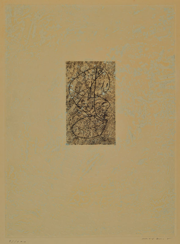 Max Ernst, 1891-1976, "Zodiaque (Tierkreis)", Radierung mit Aquatinta von zwei Platten, mit Prägedruck auf Bütten, handsigniert und ...