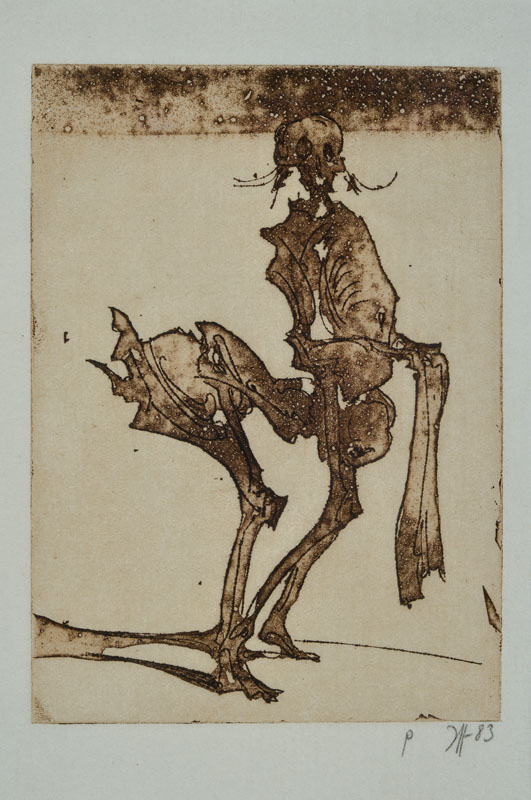 Horst Janssen, 1929-1995, Konvolut aus drei Radierungen, je handsigniert, Platten ca. 29x21 cm bzw. 16x11,5 cm bzw. 22x16 cm, je unter Glas gerahmt