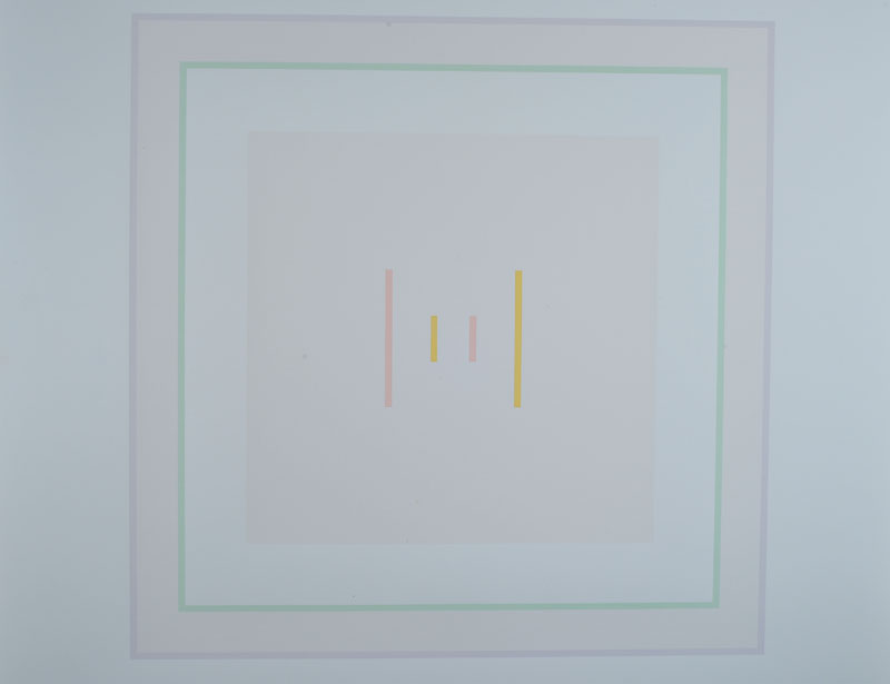 Antonio Calderara, 1903-1978, Farbserigraphie auf PVC Folie, rückseitig handsigniert und nummeriert 123/200, Blattgr. ca. 60x60cm