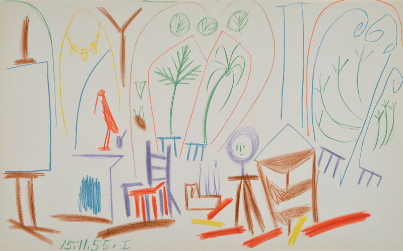 Pablo Picasso, 1881-1973, Konvolut aus zwei Farblithographien L´Atelier a la Californie, aus: Picasso´s Sketchbook, Cercle d´Art, Paris 1960, PP, ...