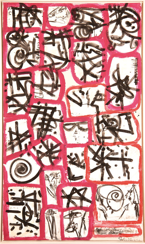 Peter Robert Keil, geb. 1942, ohne Titel, Öl/Acryl Mischtechnik auf Hartfaser, signiert und datiert 2012, 195x114 cm