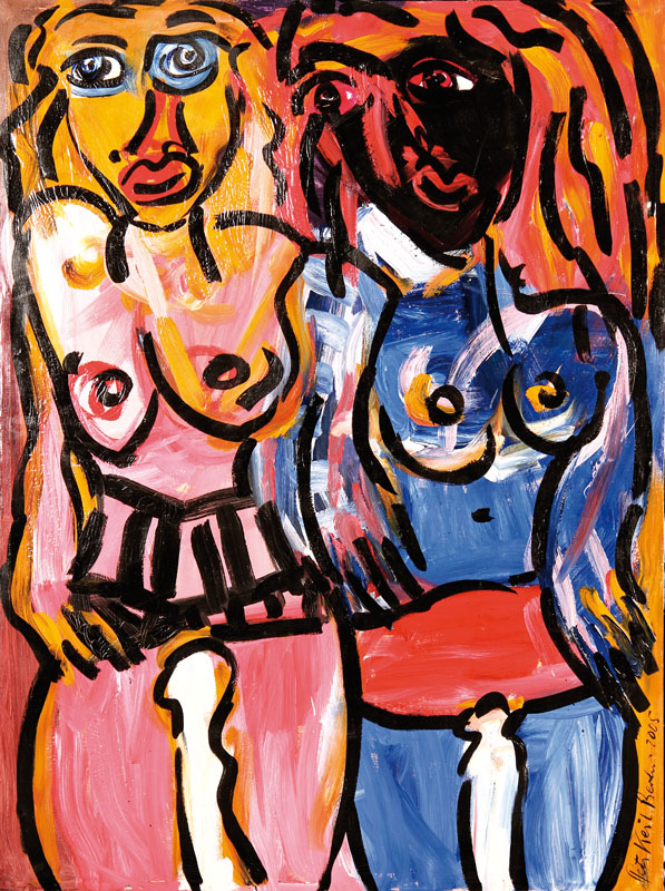 Peter Robert Keil, geb. 1942, ohne Titel, Öl/Acryl Mischtechnik auf Leinwand, signiert und datiert 2005, 205x135 cm