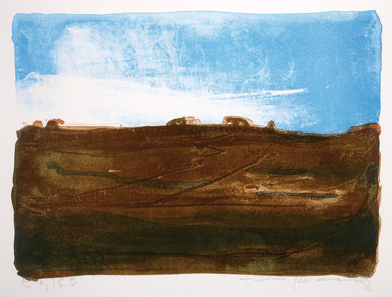 Klaus Fußmann, geb. 1938 Velbert, Farblithographie, handsigniert und nummeriert E3/60, ca. 28x38cm, Rahmen
