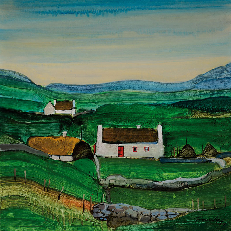 Dieter Framke, 2 Pendants, 1935 Mecklenburg, seit 1955 in Köln tätig, Grafiker und Fotograf, zwei Irland-Impressionen, Öl/Platte, signiert und ...