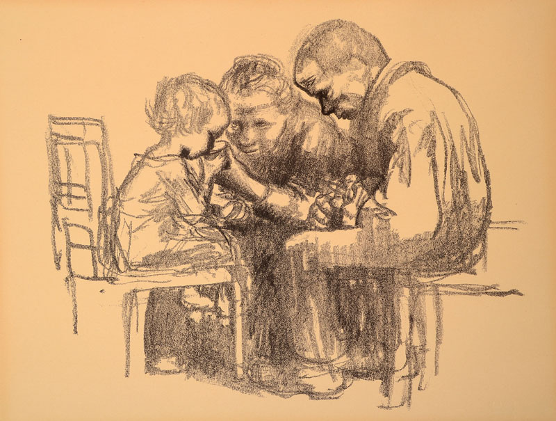 Käthe Kollwitz, 1867-1945, Lithographie, unsigniert, Blattgröße: ca. 31,5x40 cm