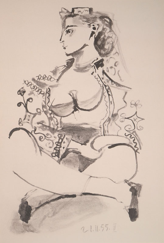 Pablo Picasso, 1881-1973, Lithographie aus: Carnet de la Californie, Exemplar der Vorzugsausgabe, Mourlot, Editions Cercle d ´Art, Paris 1960, ca. ...
