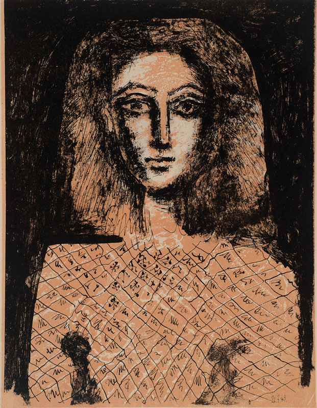 Pablo Picasso, 1881-1973, Konvolut aus vier Lithographien, "Corsages à Carteaux", "Tête dejeune fille", "Buste au fond ...