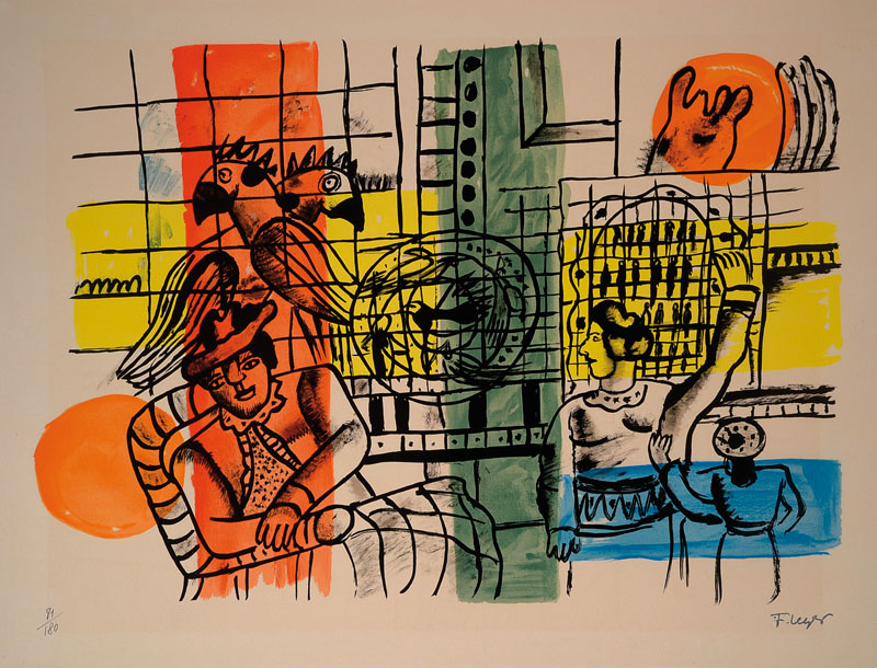 Fernand Léger, 1881-1955, Konvolut aus drei Farblithographien, je im Druck signiert, nummeriert 81/180 bzw. 143/180 bzw. 29/180, Blattgr. ca. ...