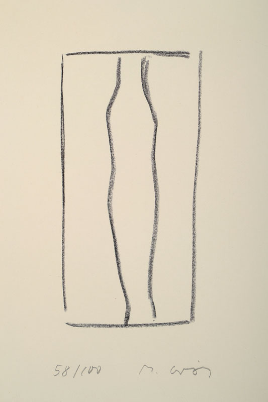 Michael Croissant,1928-2002, Lithografie aufdicken Büttenpapier, handsigniert und nummeriert 58/100, Blattgr. ca. 53x43 cm