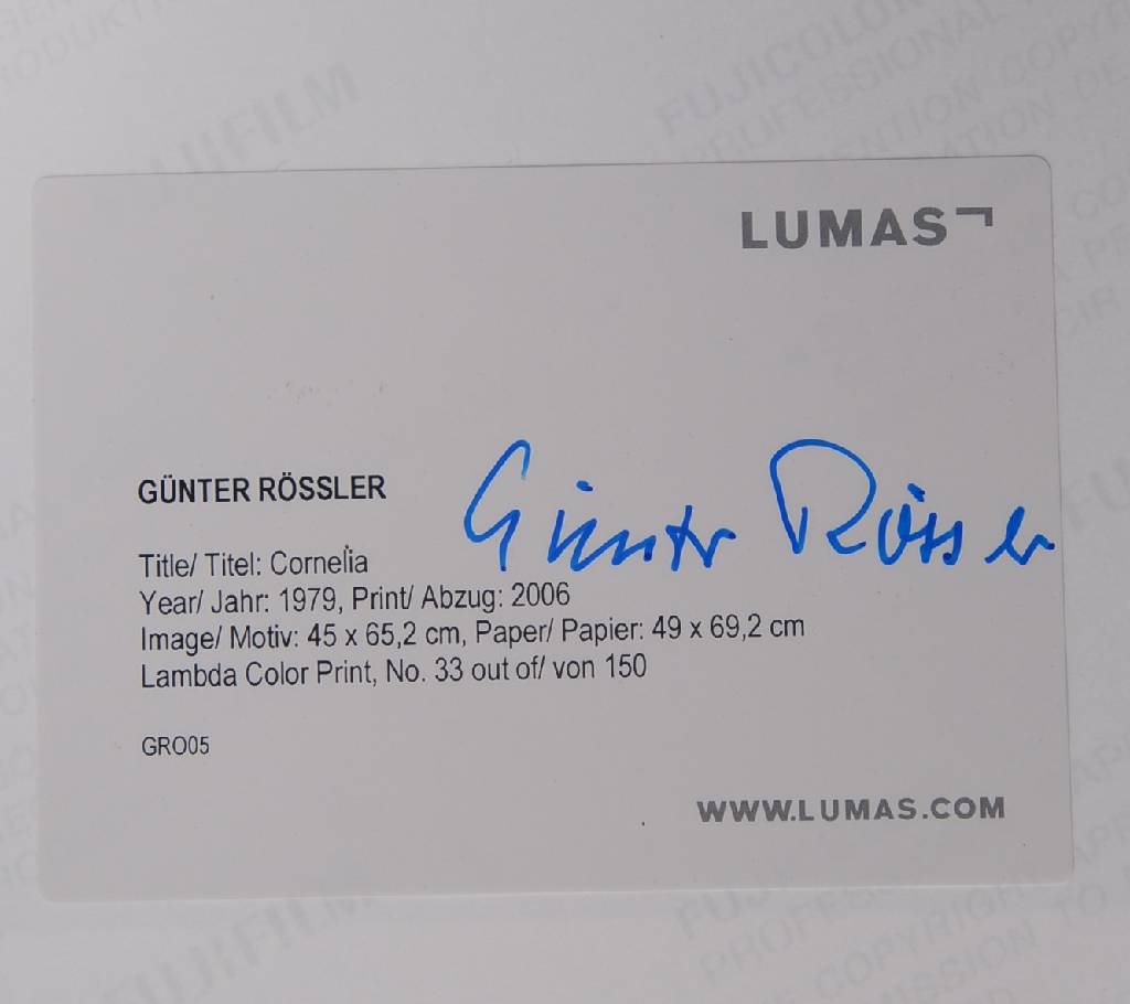Detail a: Günter Rössler, 1926-2012 Leipzig, Cornelia, Fotografie, rückseitig handsigniert und nummeriert 33/150, Blattgr. ca. 49x69 cm