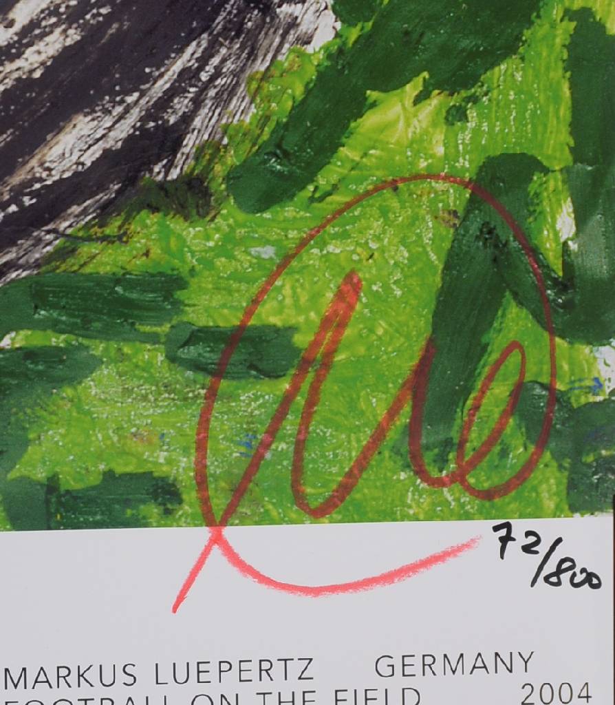 Detail a: Markus Lüpertz, geb. 1941, Offsetlithografie auf festem Karton, handsign. und num. 72/800, Blattgr. ca. 97x66 cm