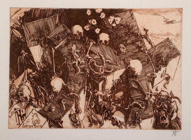 Detail b: Horst Janssen, 1929-1995, Konvolut aus 3 Radierungen, jeweils handsigniert, teilweise nummeriert oder datiert, Blattgr. ca. 30,5x26,5 cm bzw. 27x39 ...