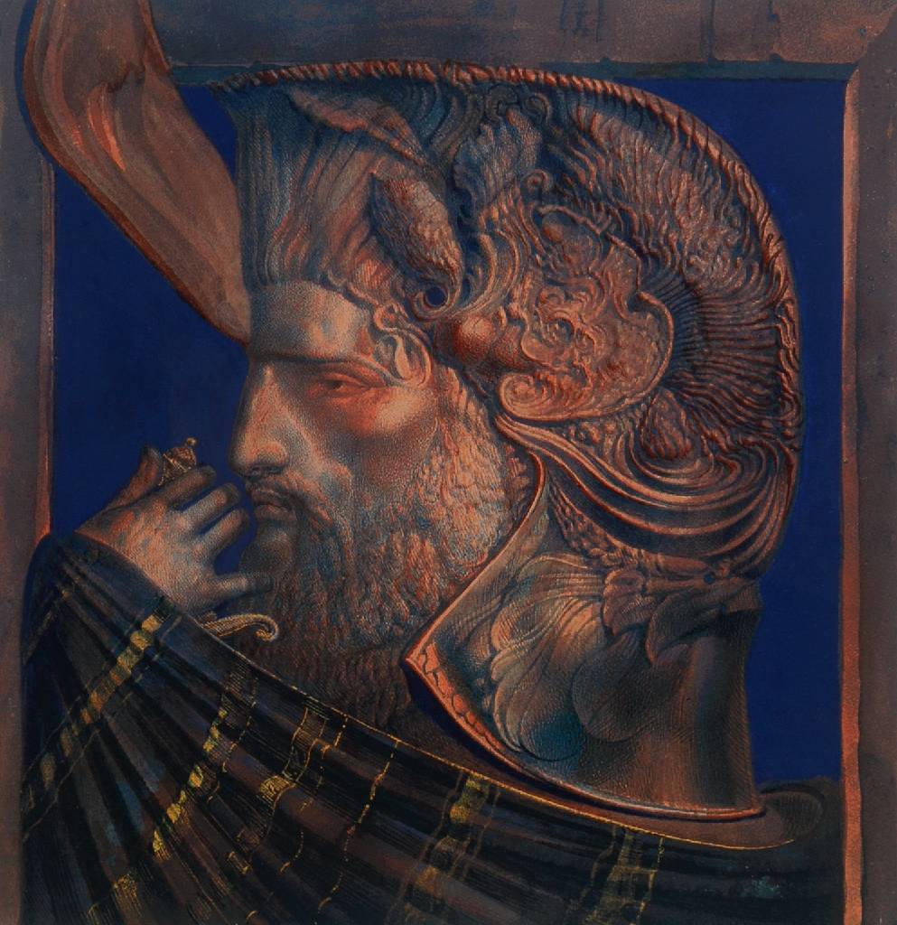Ernst Fuchs, geb. 1930 Wien, Siebdruck, handsigniert und nummeriert 77/450, Motiv ca. 46,5x45 cm, ca. 80x58 cm, unter Glas gerahmt
