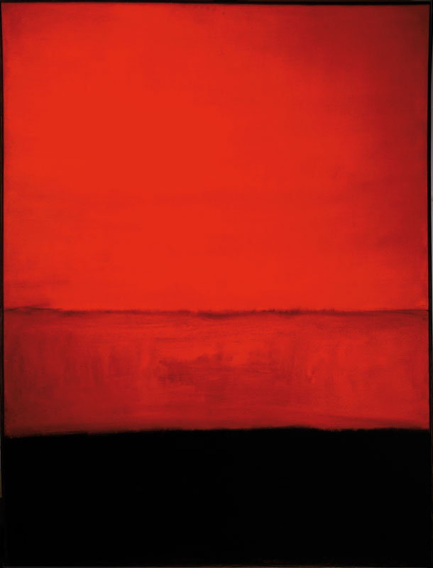 Gaston Galé, zeitgenössischer Belgischer Künstler, Abstrakte Komposition in Rot und Schwarz, Öl/Lwd, rückseitig signiert, ca. 120x90 cm, ...