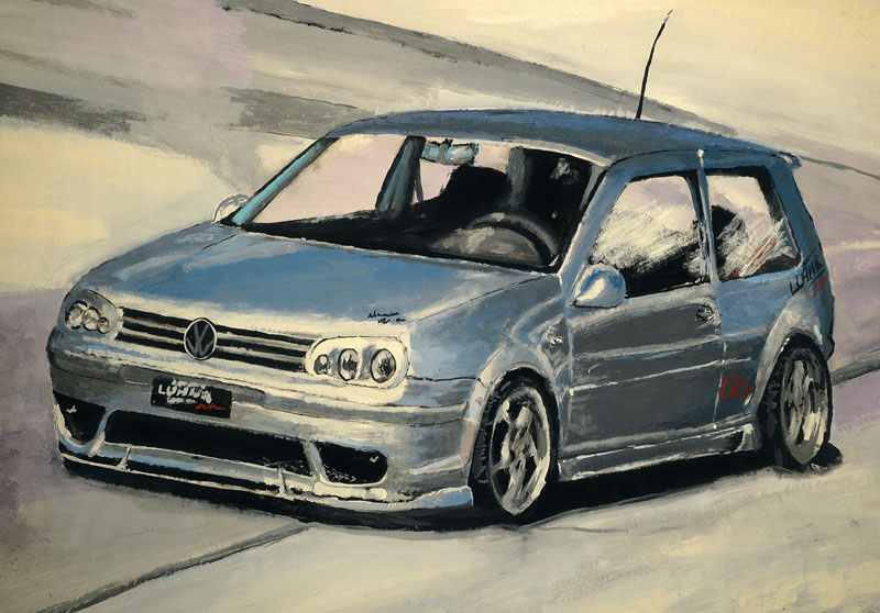 M. Leumann, zeitgenössischer Künstler, Aquarell/Acryl auf Papier, rechts unten signiert und datiert 2002, ca. 58x83 cm, Rahmen