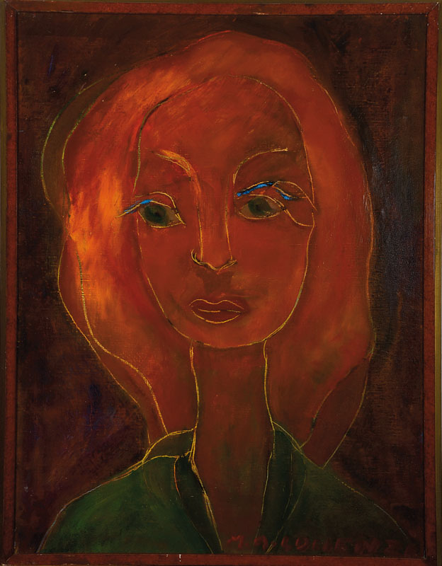 A.M. Lomenzo, italienischer Künstler, Porträt, Öl/Lwd, signiert, ca. 60x46 cm, Rahmen