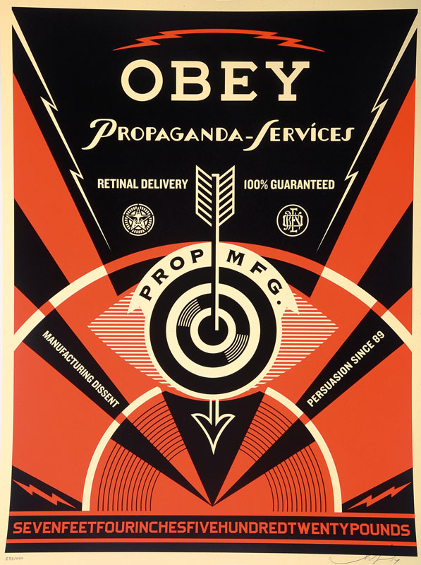 Shepard Fairey, geb. 1970, Siebdruck, handsigniert und nummeriert 133/450, Blattgr. ca. 61,5x46 cm