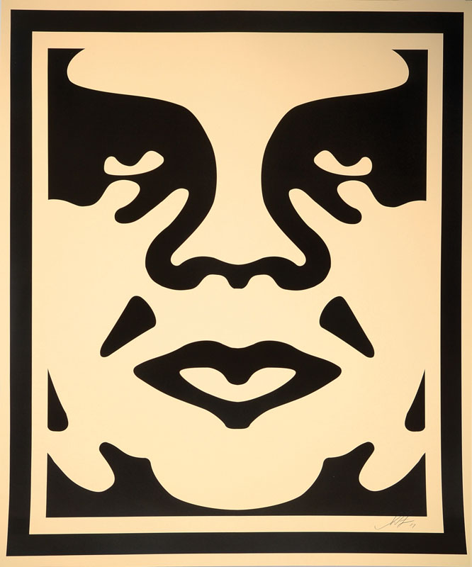 Shepard Fairey, geb. 1970, bedeutender amerikanischer Street-Art-Künstler, hier: Obey Cream, Triptychon, Lithographien, je handsigniert, datiert 14, ...