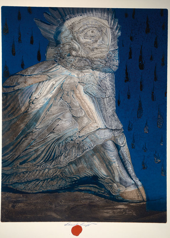 Ernst Fuchs, geb. 1930 Wien, Lithographie handsigniert, rückseitig nummeriert 1800/5400, Blattgr. ca. 75,5x56 cm