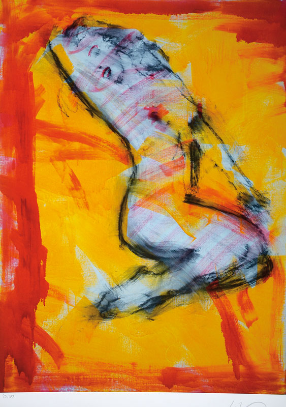 Friedemann Hahn, geb. 1949, Farblithographie, handsigniert und nummeriert 25/30, datiert 2014, Blattgr. ca. 80.5x61 cm