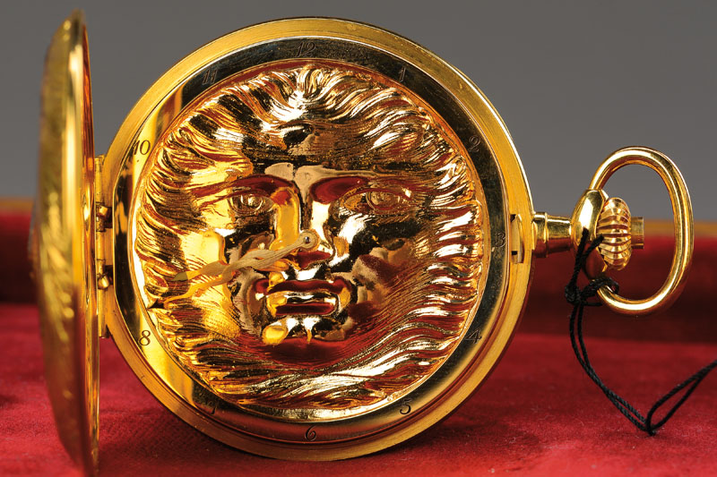 Detail a: Ernst Fuchs, geb. 1930 Wien, sog. "Scarabaeus Fuchs Savonette", Entwurf von Ernst Fuchs, IWC, 18ct GG, limitiert, verkauft1982, in ...