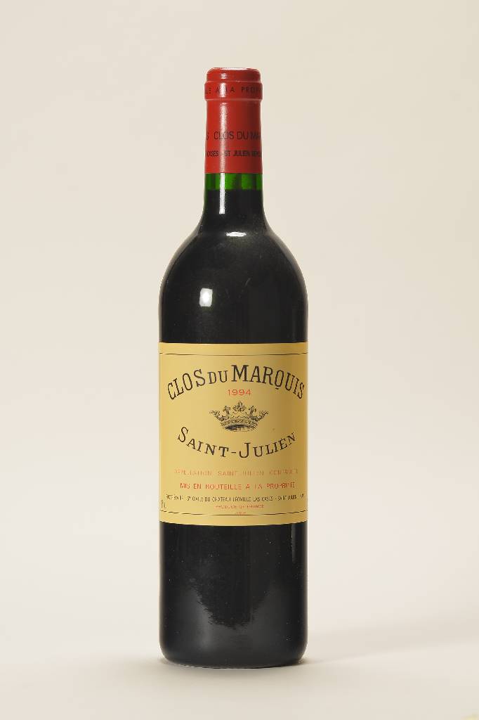 12 Flaschen 1994 Clos du Marquis, Ste. Civile du Chateau Leoville Las Cases, Saint -Julien, je ca. 75 cl, into neck u. high fill,unverkostet, sehr ...