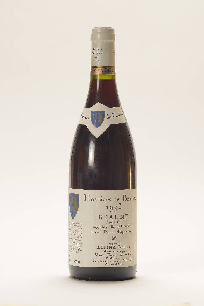 6 Flaschen 1993 Hospices de Beaune, Premier Cru, Cote d'Or, je ca. 75 cl, Abstand zwischenKorken u. Wein ca. 1-2 cm, Kapseln teilw. mit ...