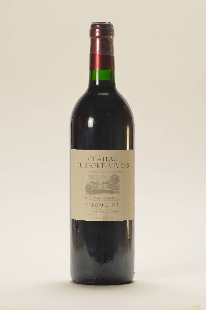 6 Flaschen 1993 Chateau Durfort-Vivens, Domaines Lucien lurton & Fils, Grand Cru Classe, Margaux, je ca. 75 cl, into neck u. besser, unverkostet, ...