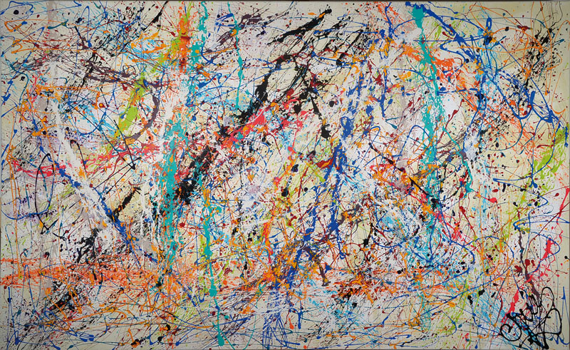 CJVIS (Caroline Vis), zeitgenössische niederländische Künstlerin, Lost my Way, Acryl/Lwd, rechts unten signiert, ca. 100x160 cm