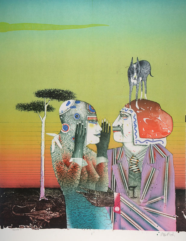 Paul Wunderlich, 1927-2010, Farblithographie, handsigniert und num. 166/ 3000, ca. 64x49cm