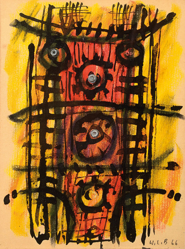 Walter L. Brendel, 1923-2013, Konvolut aus drei Collagen, Aquarell/Mischtechnik und Nieten auf Karton, je signiert bzw. monogrammiert, je datiert, ...
