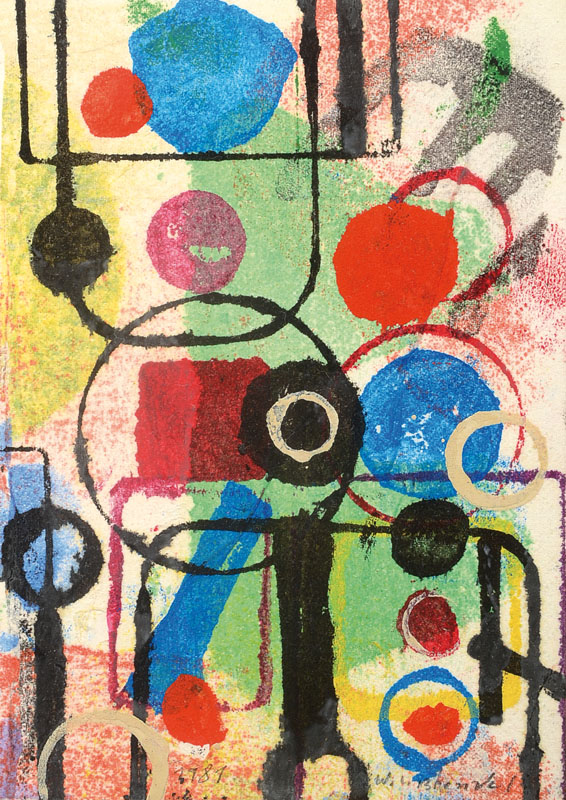 Walter L. Brendel, 1923-2013, Konvolut aus drei Mischtechniken, Gouache bzw. Aquarell/Buntstift, je signiert bzw. monogrammiert, je datiert, je mit ...
