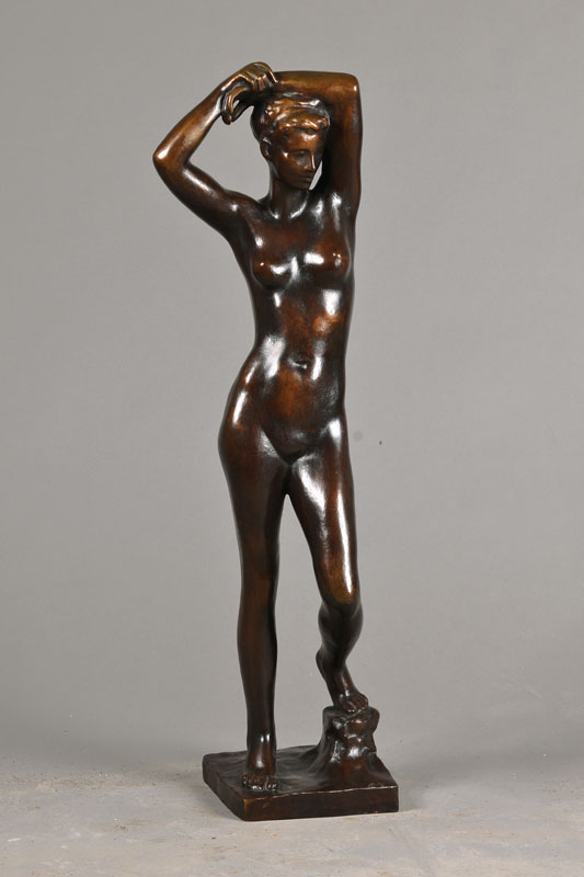 Fritz Klimsch, 1870 Frankfurt am Main-1960 Freiburg, Melodie (Adagio), Bronzeskulptur, monogrammiert FK und Giesserei-Stempel H. Noak Berlin, WVZ ...