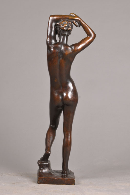Detail a: Fritz Klimsch, 1870 Frankfurt am Main-1960 Freiburg, Melodie (Adagio), Bronzeskulptur, monogrammiert FK und Giesserei-Stempel H. Noak Berlin, WVZ ...