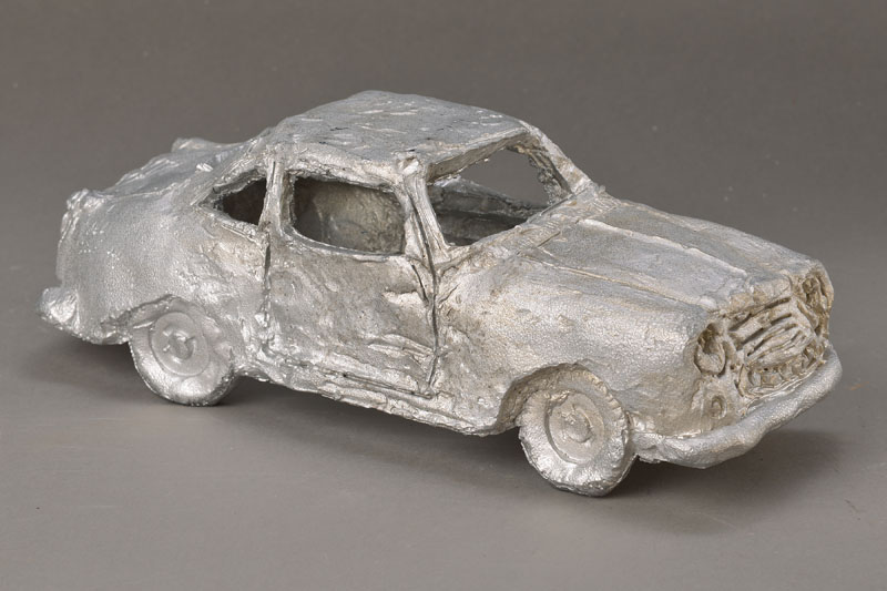 Stephan Balkenhol, geb. 1957, Auto, Skulptur aus Antimon-Hartblei-Guss, Stempel: Griffelkunst 2011, Signatur-Stempel St. Balkenhol, nummeriert 805, ...