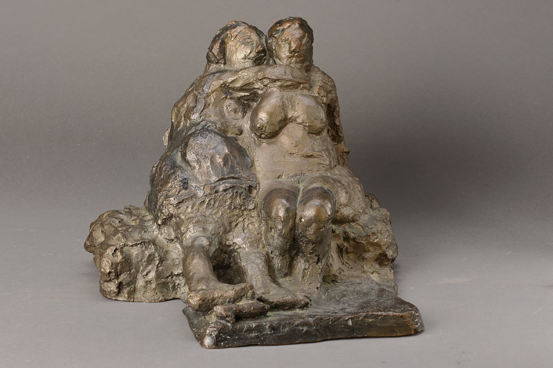 Alfred Hrdlicka, 1928-2009, Sappho, Bronze, signiert und nummeriert 372, datiert 1957/72, H. ca. 28 cm, B. ca. 34 cm