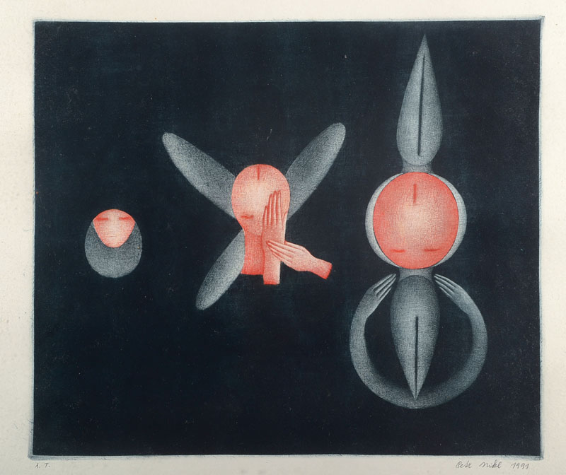 Petr Nikl, geb. 1960, Konvolut aus zwei Lithographien, je signiert und beschriftet AT, datiert 1991, ca. 19x26 cm bzw. 27x31,5 cm, 1x unter Glas ...