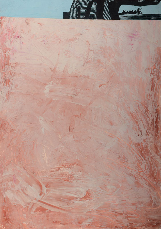 Jiri Kovanda, geb. 1953, Mischtechnik Auf Papier, rückseitig signiert, datiert 1990, betitelt, ca. 59x42 cm, unter Glas gerahmt