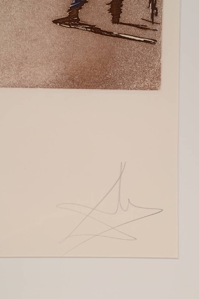 Detail a: Salvador Dali, 1904-1989, Radierung auf Arches, aus der Suite "Don Quijote", aus dem Jahre 1980, handsigniert und nummeriert 54/125, ...