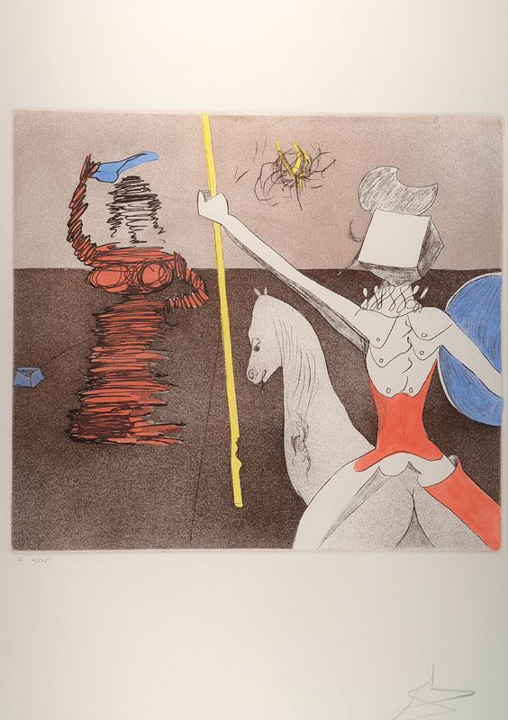 Salvador Dali, 1904-1989, Radierung auf Arches, aus der Suite "Don Quijote", aus dem Jahre 1980, handsigniert und nummeriert 18/125, ...