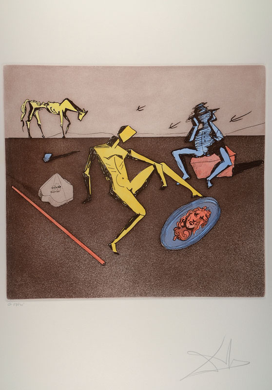 Salvador Dali, 1904-1989, Radierung auf Arches, aus der Suite "Don Quijote", 1980, handsigniert und nummeriert 50/125, Blattgr. ca. 76x57 ...