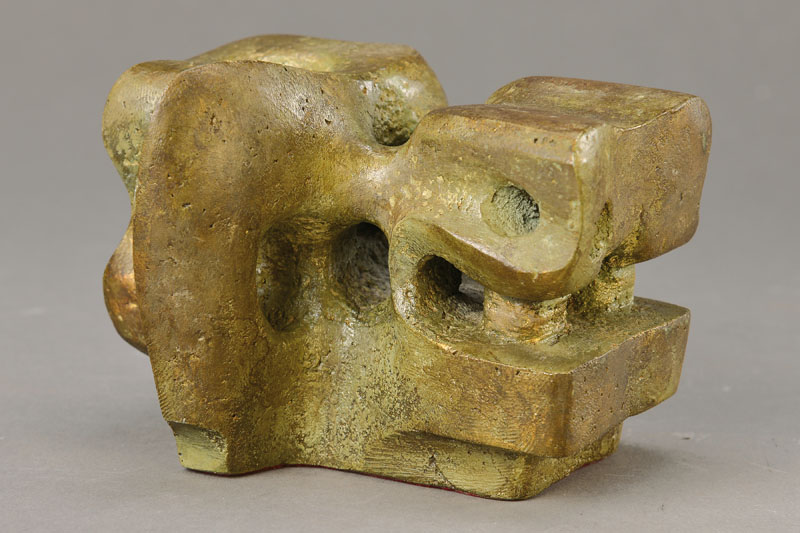 G. Vorhauer, Neustadt, um 1965-70, Bronze, abstrakte Komposition, mit reichen Durchbrüchen, organische Auffassung, dynamische Durchfassung, ...